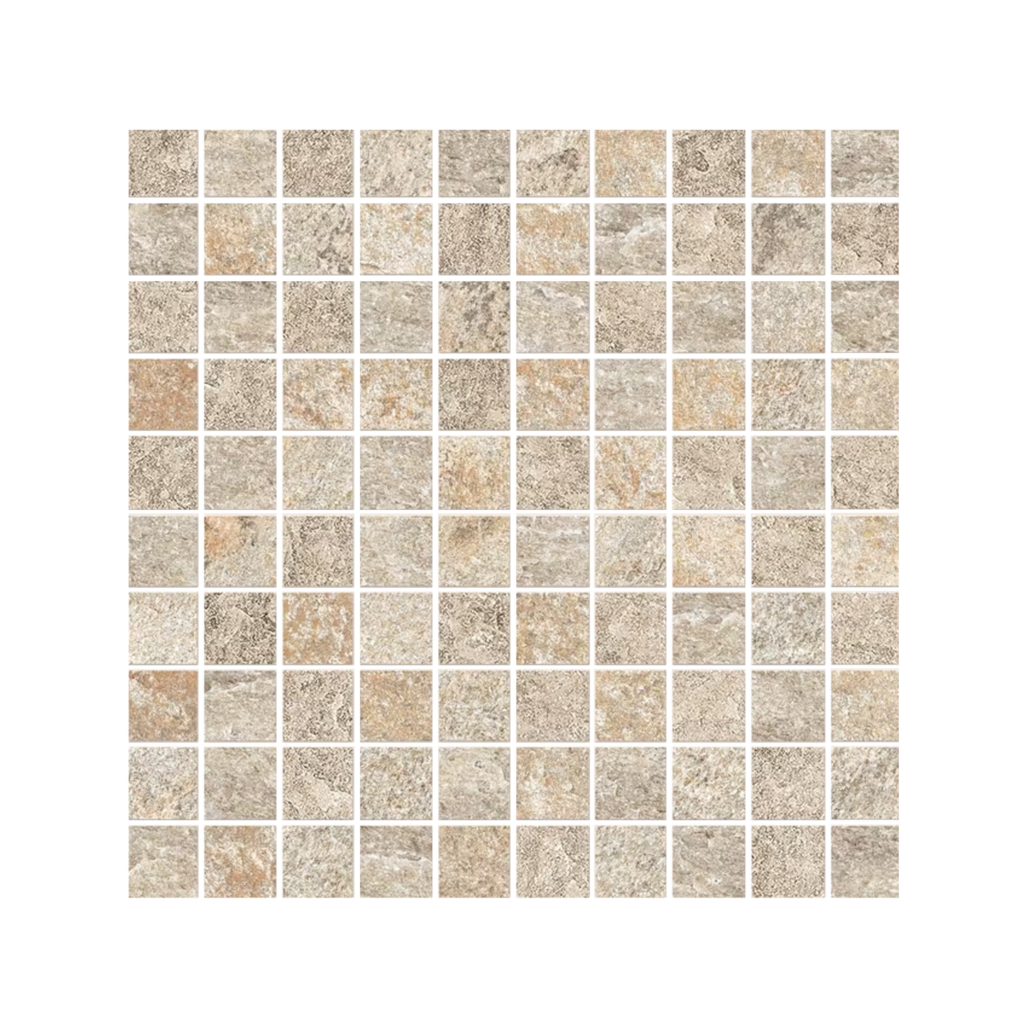 Oros Stone 12x12" Stone-Look Porcelain Mosaic (1" Square)
