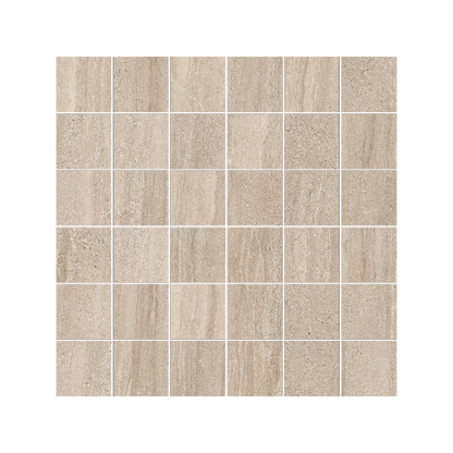 Stone Project 12x12" Travertine-Look Porcelain Mosaic (2" Squares)