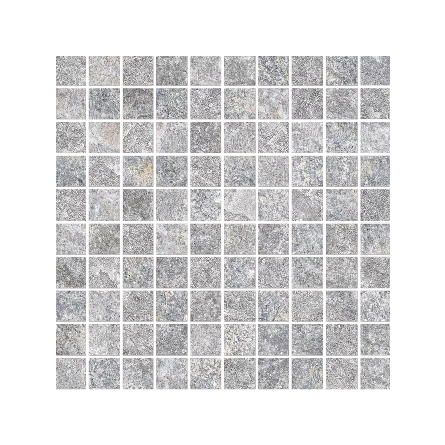 Oros Stone 12x12" Stone-Look Porcelain Mosaic (1" Square)