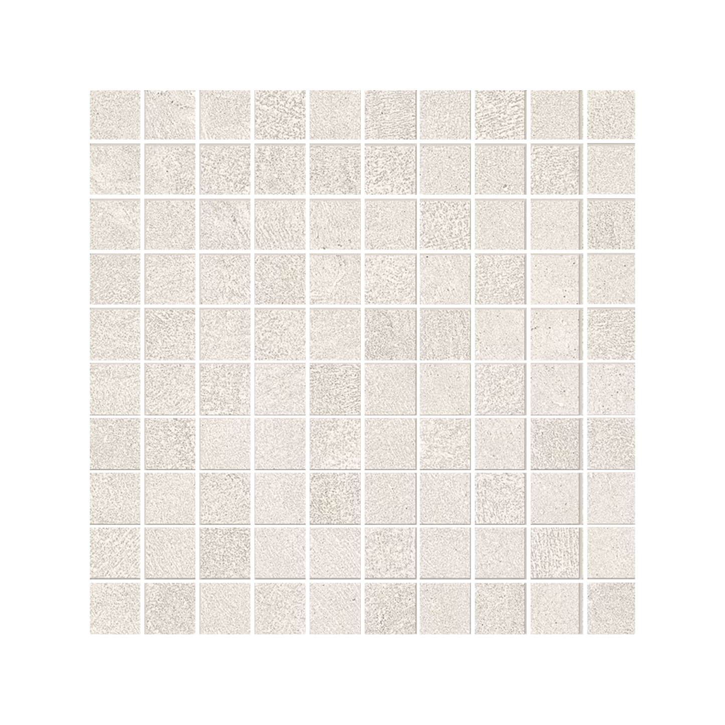 Sixty 12x12" Mosaico Concrete-Look Porcelain Mosaic (1" Square)