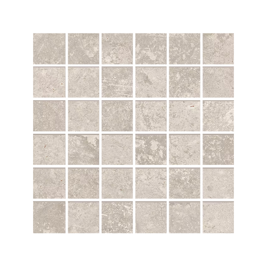 Heritage 12x12" Mosaico Stone-Look Porcelain Mosaic (2" Squares)