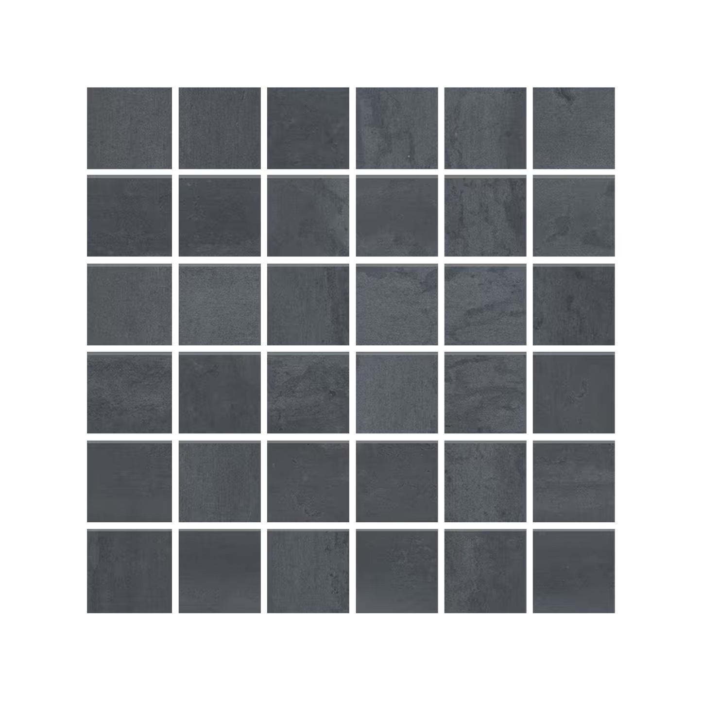 Metallica 12x12" Mosaico Metal-Inspired Porcelain Mosaic (2" Squares)