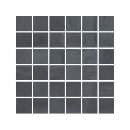 Metallica 12x12" Mosaico Metal-Inspired Porcelain Mosaic (2" Squares)