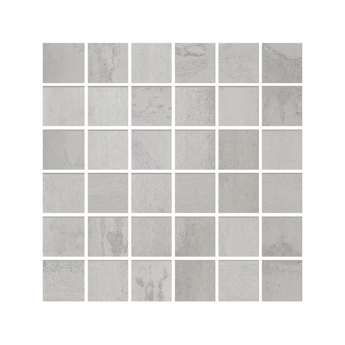 Metallica 12x12" Mosaico Metal-Inspired Porcelain Mosaic (2" Squares)