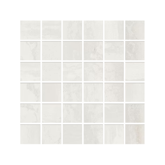 Metallica 12x12" Mosaico Metal-Inspired Porcelain Mosaic (2" Squares)