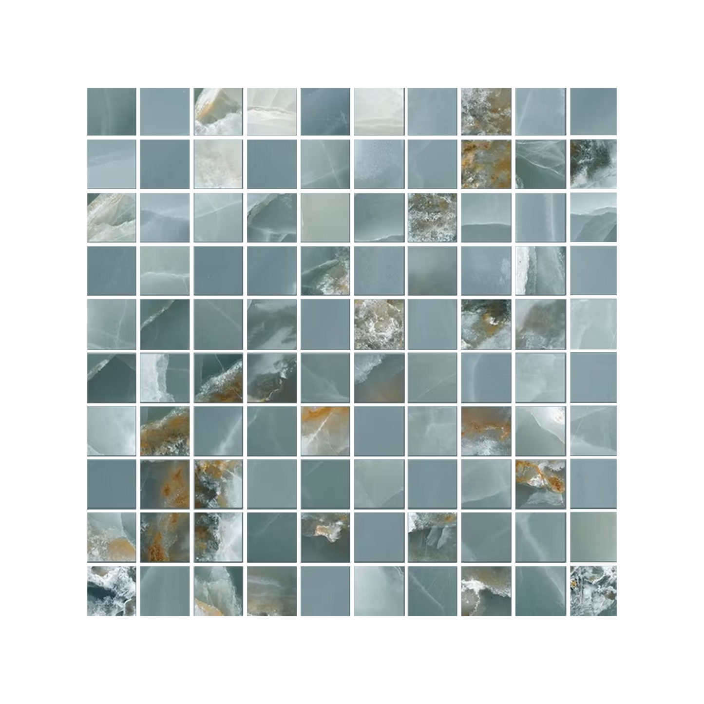 Tele Di Marmo Onyx 12x12" Mosaico Porcelain Mosaic (1" Square)