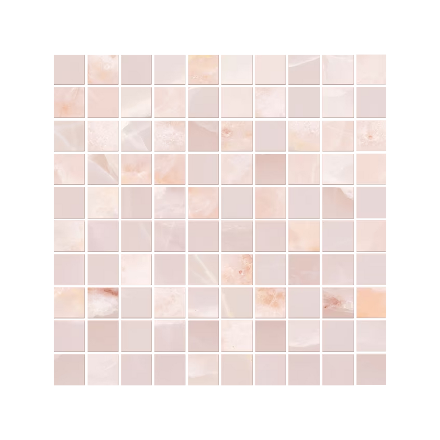 Tele Di Marmo Onyx 12x12" Mosaico Porcelain Mosaic (1" Square)