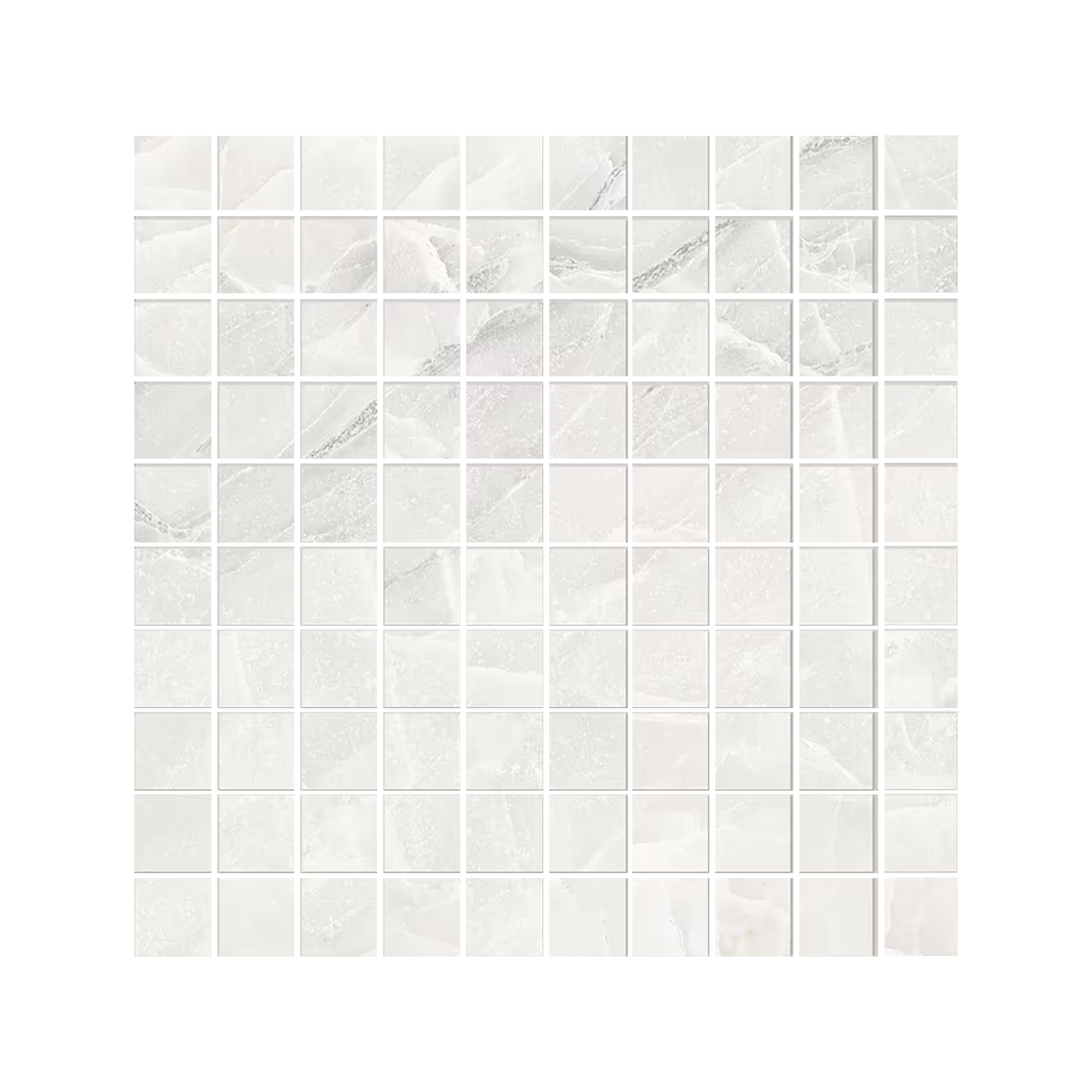 Tele Di Marmo Selection 12x12" Mosaico Marble-Look Porcelain Mosaic (1" Square)