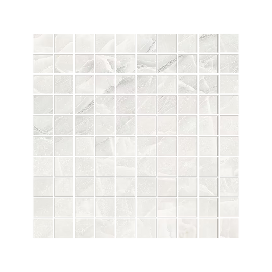 Tele Di Marmo Selection 12x12" Mosaico Marble-Look Porcelain Mosaic (1" Square)