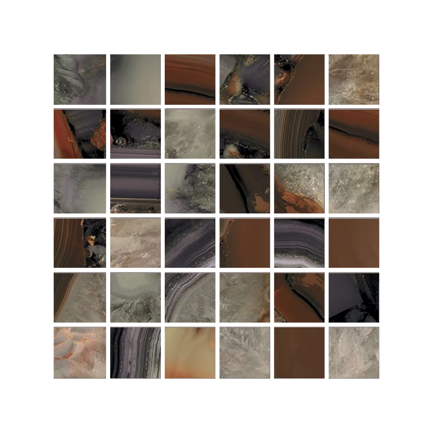 Tele Di Marmo Precious 12x12" Mosaico Porcelain Mosaic (2" Squares)