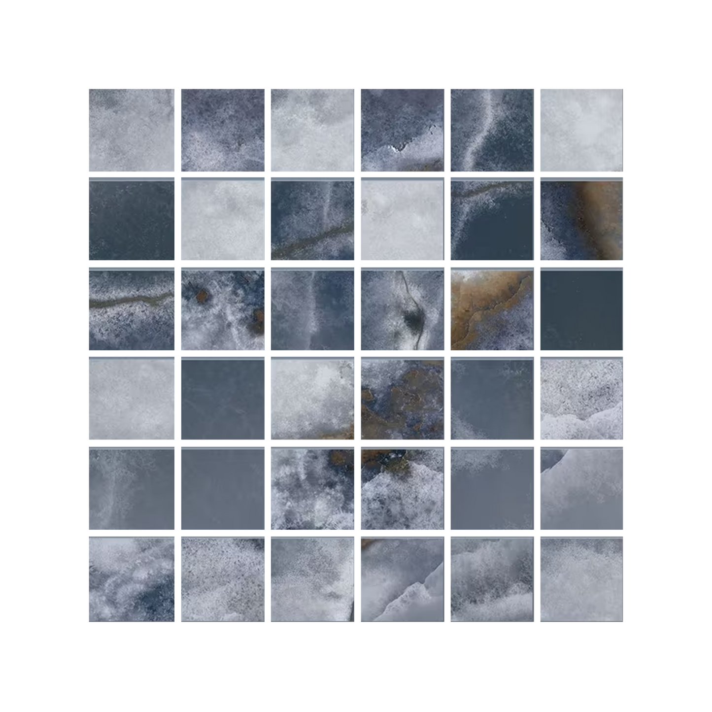 Tele Di Marmo Onyx 12x12" Mosaico Porcelain Mosaic (2" Squares)