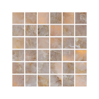 Tele Di Marmo Lumia 12x12" Mosaico Marble-Look Porcelain Mosaic (2" Squares)