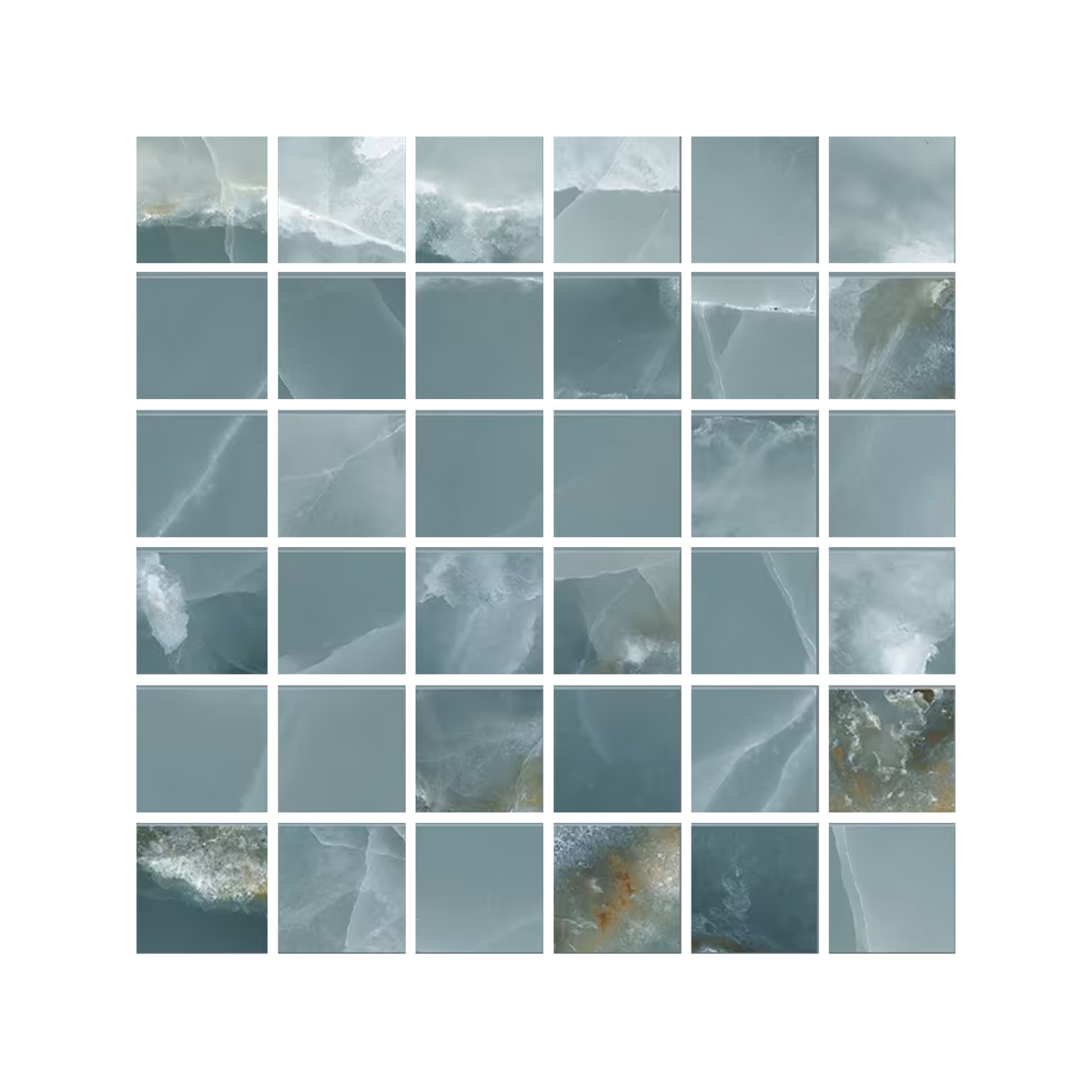 Tele Di Marmo Onyx 12x12" Mosaico Porcelain Mosaic (2" Squares)