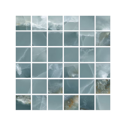 Tele Di Marmo Onyx 12x12" Mosaico Porcelain Mosaic (2" Squares)