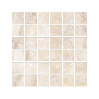 Tele Di Marmo Lumia 12x12" Mosaico Marble-Look Porcelain Mosaic (2" Squares)