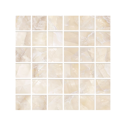 Tele Di Marmo Lumia 12x12" Mosaico Marble-Look Porcelain Mosaic (2" Squares)