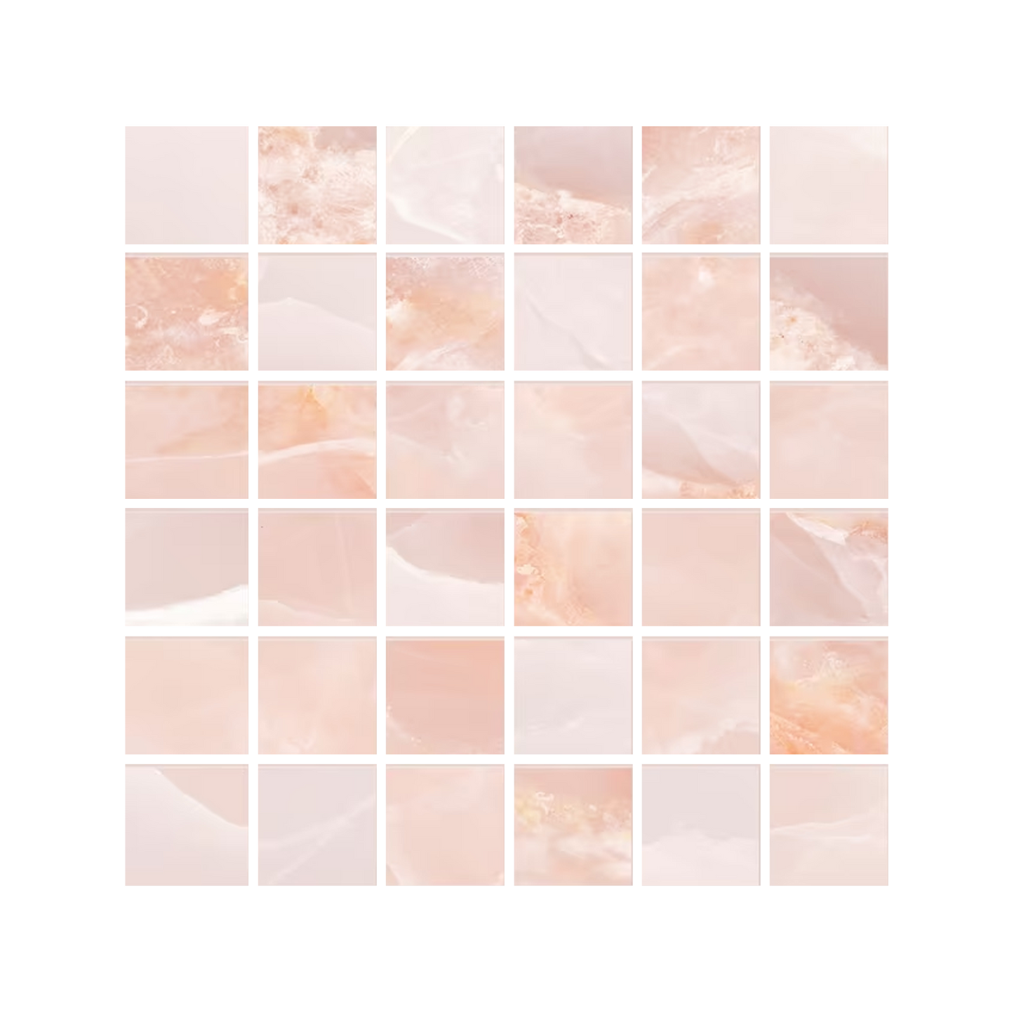 Tele Di Marmo Onyx 12x12" Mosaico Porcelain Mosaic (2" Squares)