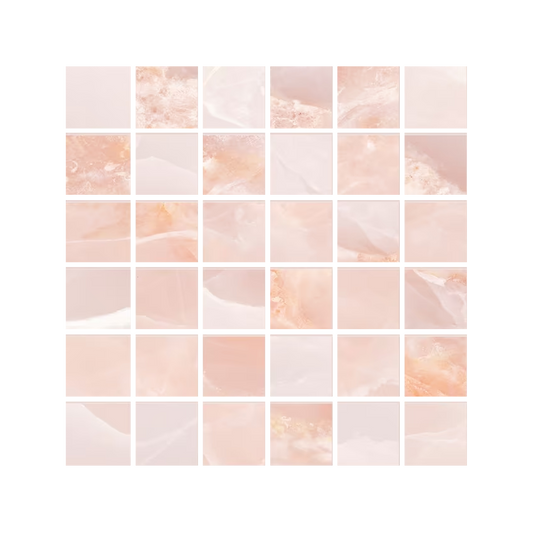 Tele Di Marmo Onyx 12x12" Mosaico Porcelain Mosaic (2" Squares)