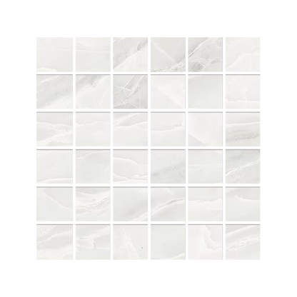 Tele Di Marmo Selection 12x12" Mosaico Marble-Look Porcelain Mosaic (2" Squares)