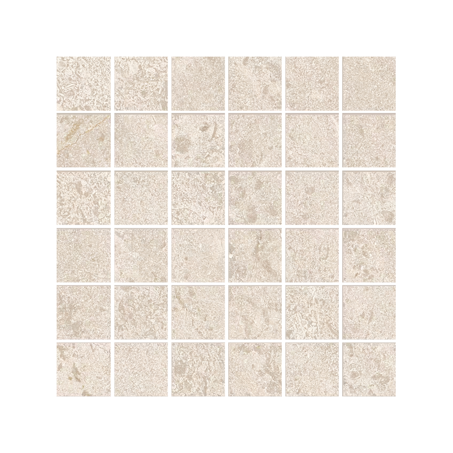 Matera Stone 12x12" - Stone-Look Porcelain Mosaic (2" Squares)