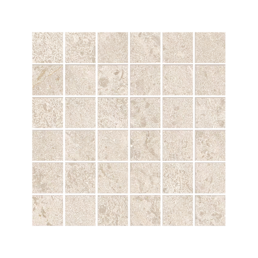 Matera Stone 12x12" - Stone-Look Porcelain Mosaic (2" Squares)