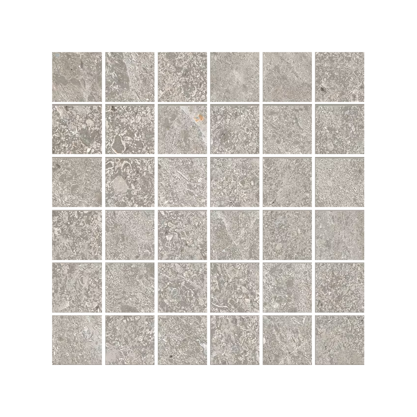 Matera Stone 12x12" - Stone-Look Porcelain Mosaic (2" Squares)