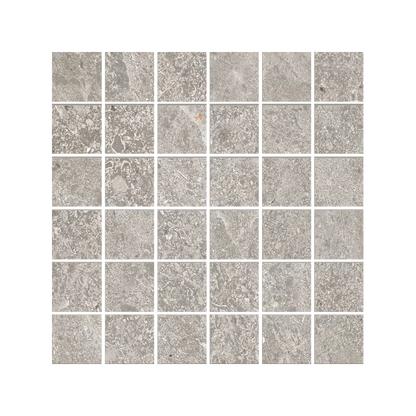 Matera Stone 12x12" - Stone-Look Porcelain Mosaic (2" Squares)