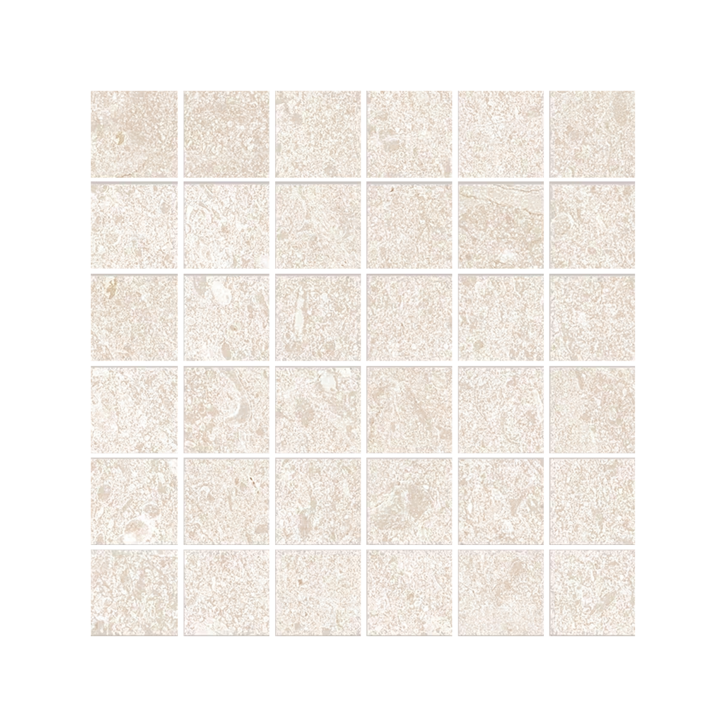 Matera Stone 12x12" - Stone-Look Porcelain Mosaic (2" Squares)
