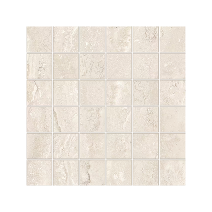 Dual Travertine 12x12" Travertine-Look Porcelain Mosaic (2" Squares)