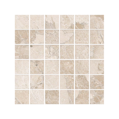 Matera Stone 12x12" - Stone-Look Porcelain Mosaic (2" Squares)