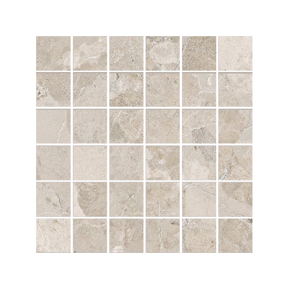 Matera Stone 12x12" - Stone-Look Porcelain Mosaic (2" Squares)