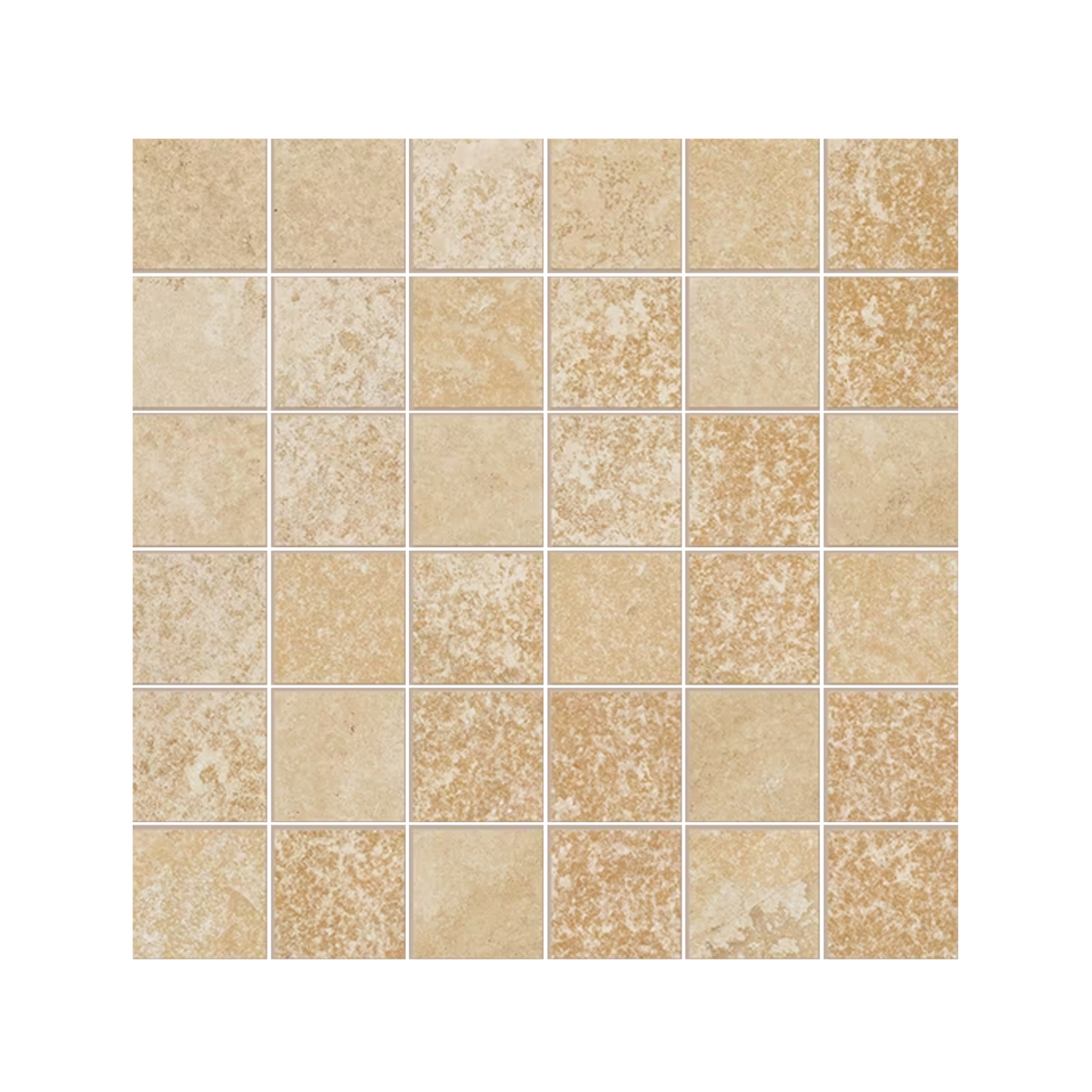 Cornerstone Alpen 12x12" - Stone-Look Porcelain Mosaic (2" Squares)