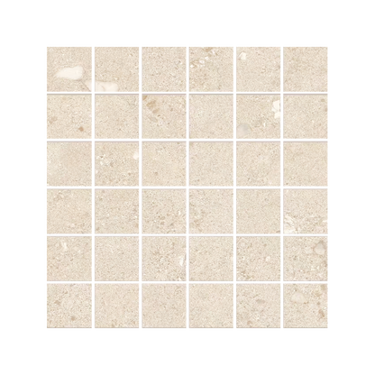 GemmaStone 12x12" - Stone-Look Ceramic Mosaic (2" Squares)