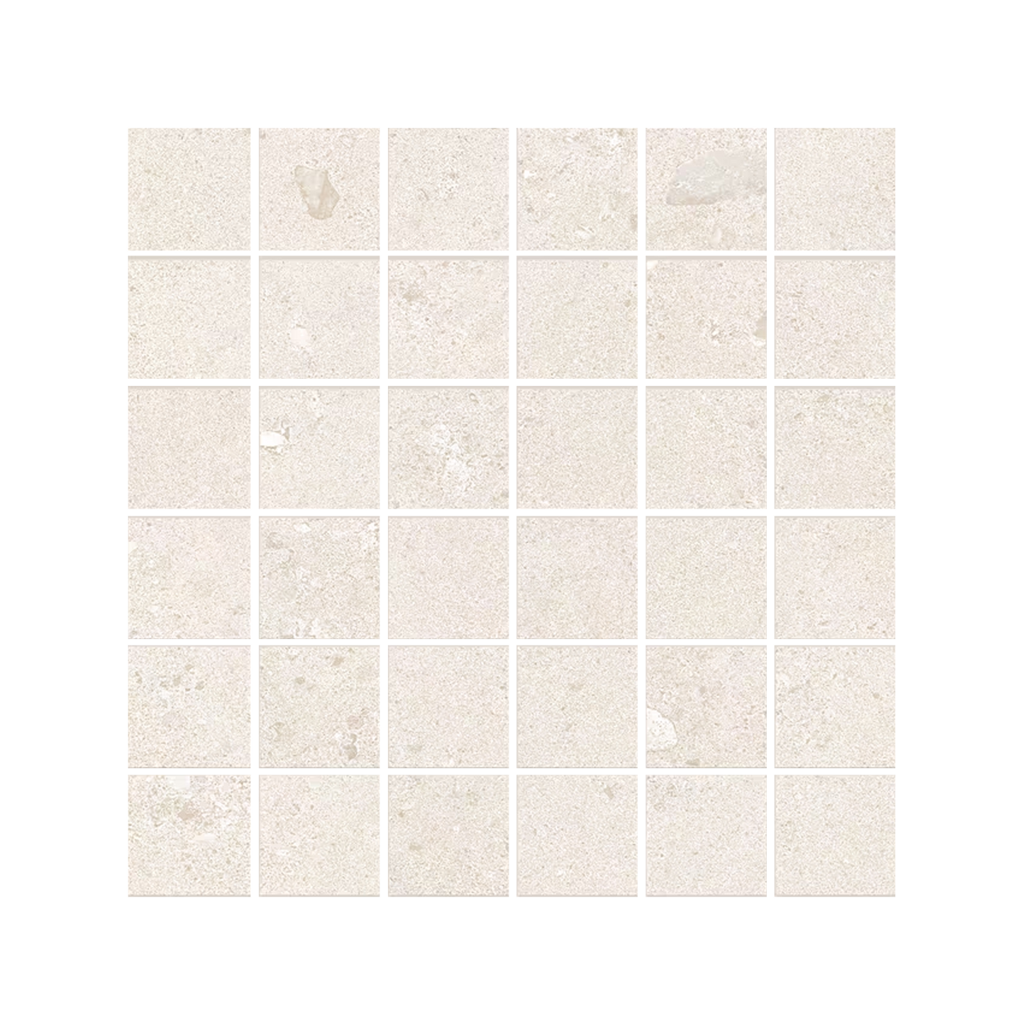 GemmaStone 12x12" - Stone-Look Ceramic Mosaic (2" Squares)