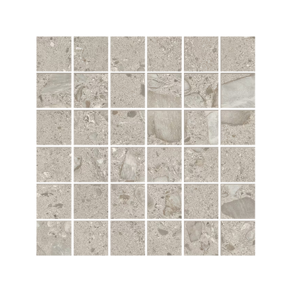 GemmaStone 12x12" - Stone-Look Ceramic Mosaic (2" Squares)