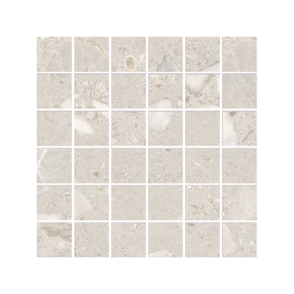 GemmaStone 12x12" - Stone-Look Ceramic Mosaic (2" Squares)