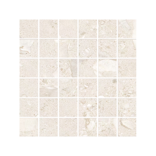 GemmaStone 12x12" - Stone-Look Ceramic Mosaic (2" Squares)