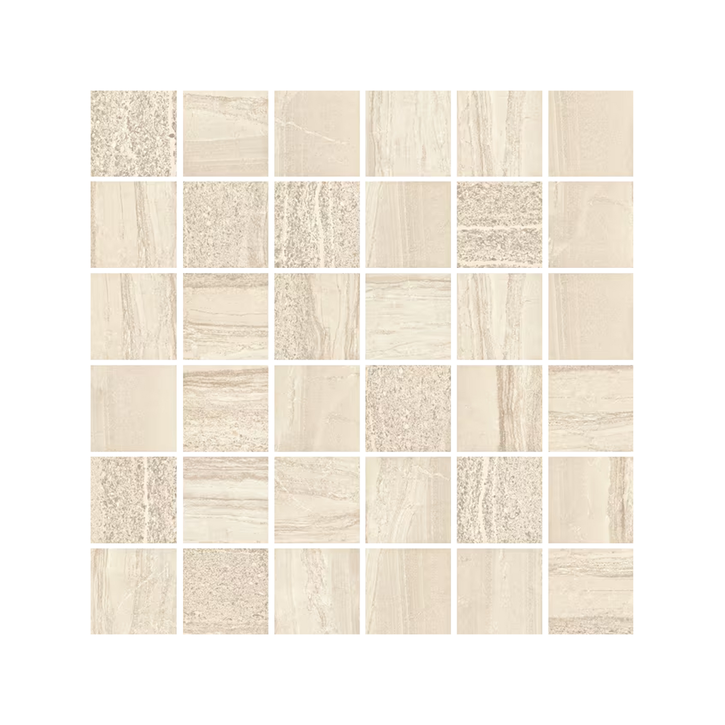 Aurelia Stone 12x12" - Decors Travertine-Look Mosaic (2" Squares)