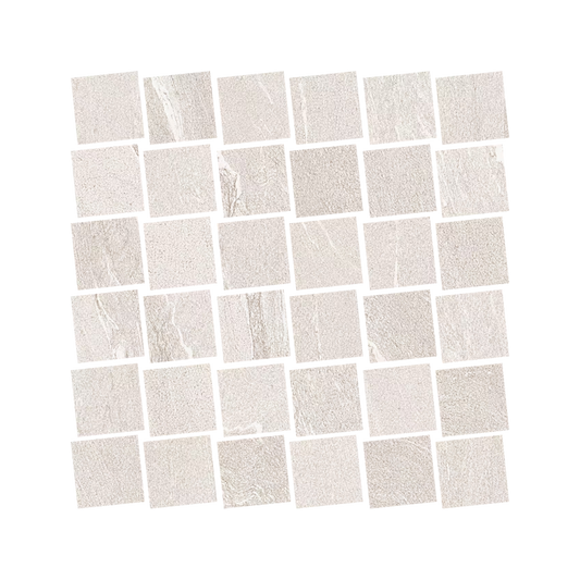 Stone Talk 12x12" - Mosaico Martellata Porcelain Stone-Look Mosaic)
