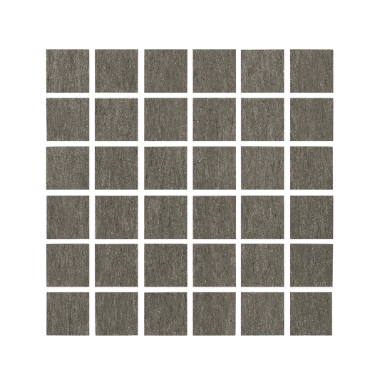 Basaltine 12x12" - 8mm Matte Porcelain Mesh Mosaic Tile (2" Squares)