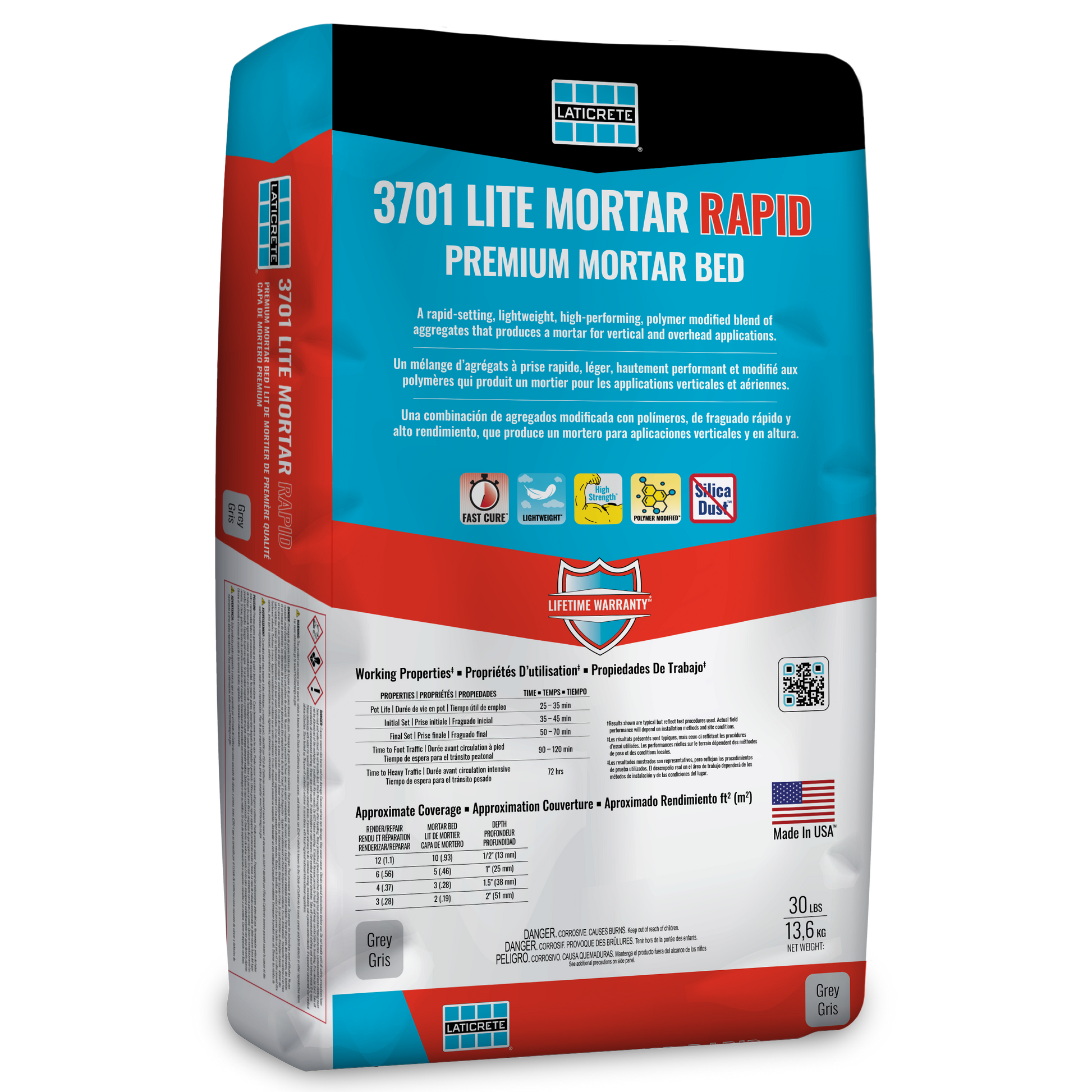 Laticrete - 3701 Lite Mortar R 30 lbs. (13.6 kg.) bag image 0