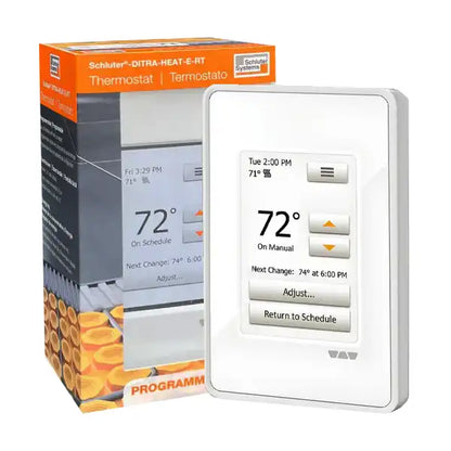 Schluter-DITRA-HEAT-E-RT Touchscreen Programmable Thermostat (DHERT102BW) image 0