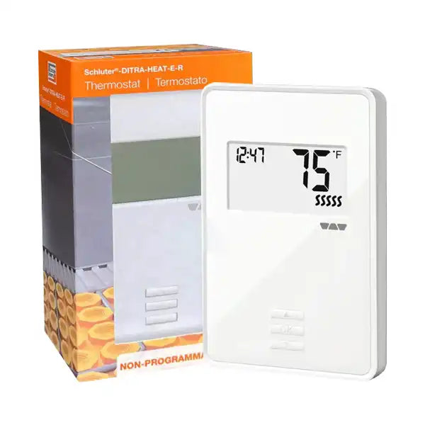 Schluter DITRA-HEAT-E-R Non-Programmable Digital Thermostat (DHERT103/BW) image 0