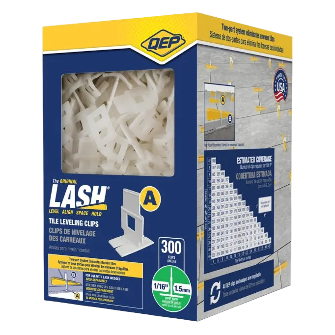 QEP LASH XL Tile Leveling System Components (Clips & Wedges)