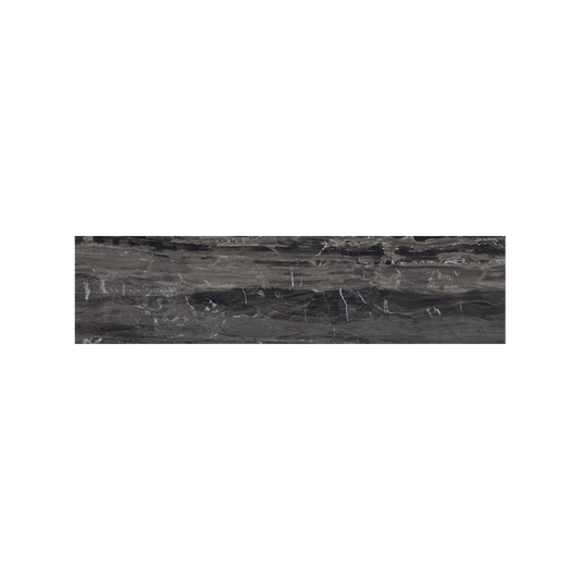 Serifos 3x12" - 8mm Polished Porcelain Listello Tile in Stone-Look Style