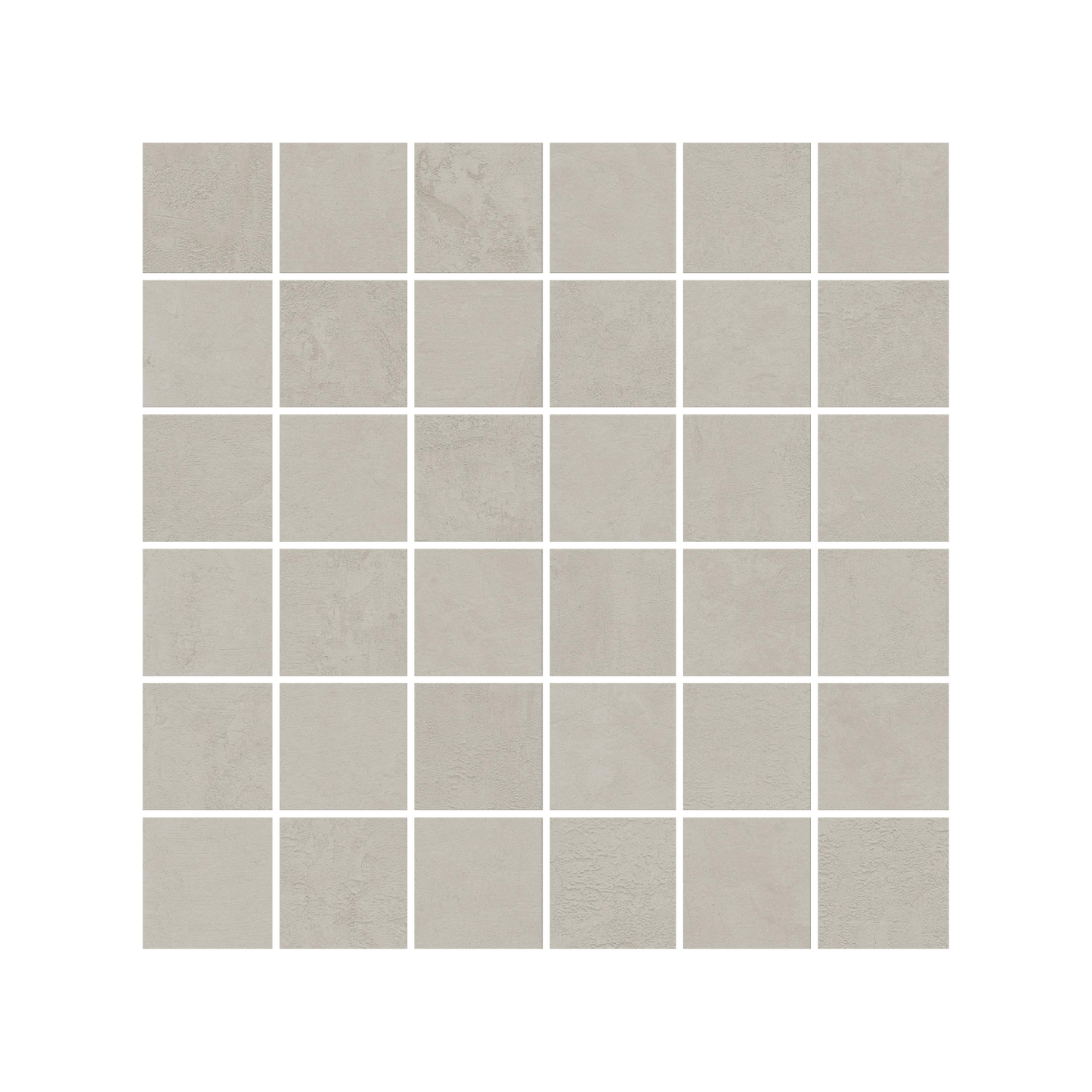 Daydream 12x12" - 8mm Matte Porcelain Mesh Mosaic Tile in Cement-Look