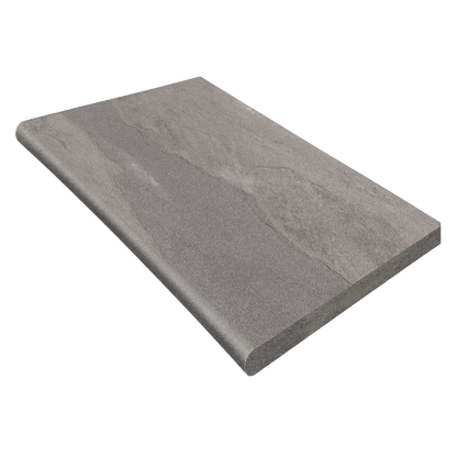 Outdoor Earth 12x24" - 20mm Stone-Look Porcelain Paver Bullnose Tile