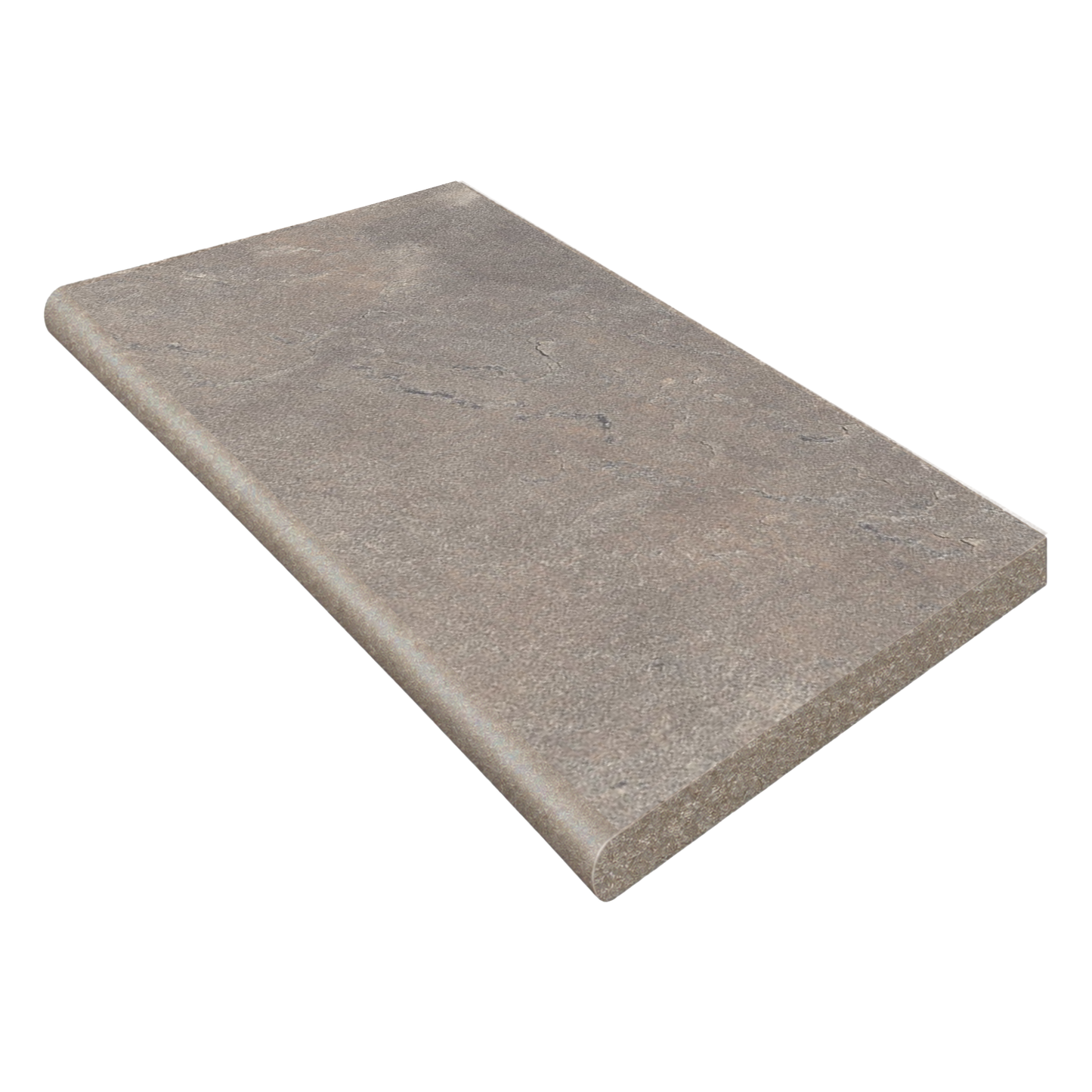 Outdoor Earth 12x24" - 20mm Stone-Look Porcelain Paver Bullnose Tile
