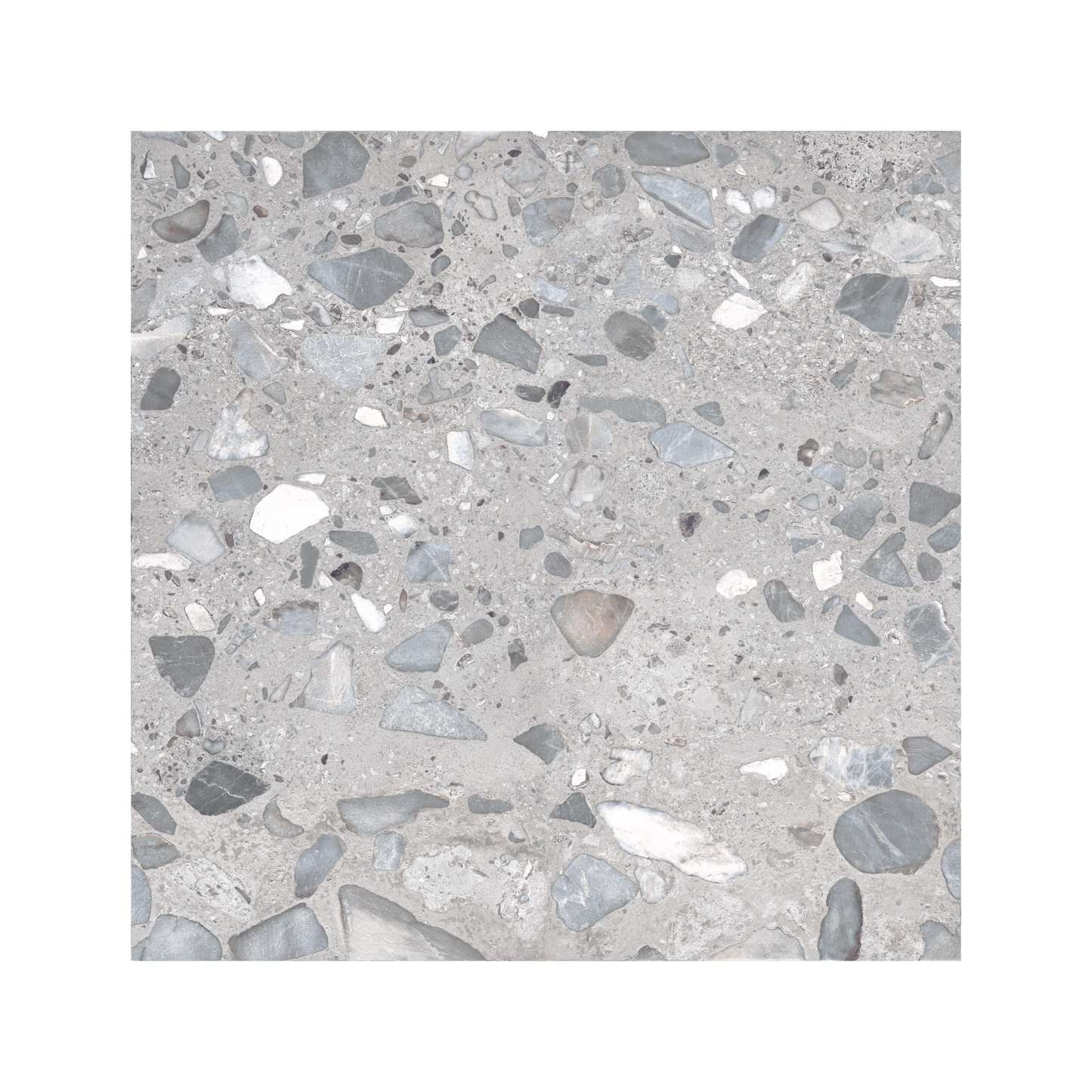 Earthen 24x24" - 20mm Terrazzo Style Grip Porcelain Paver in Cobblestone