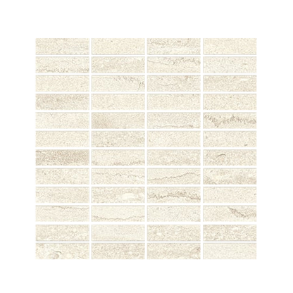 EcoStone 12x12" - 8mm Matte Porcelain Mesh Mosaic Tile (1x3" Squares)